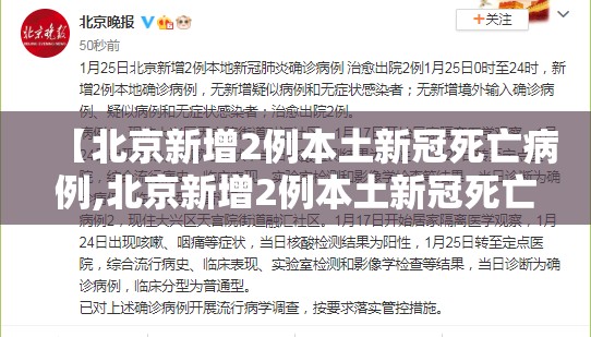 【北京新增2例本土新冠死亡病例,北京新增2例本土新冠死亡病例分布】 【北京新增2例本土新冠死亡病例,北京新增2例本土新冠死亡病例分布】
