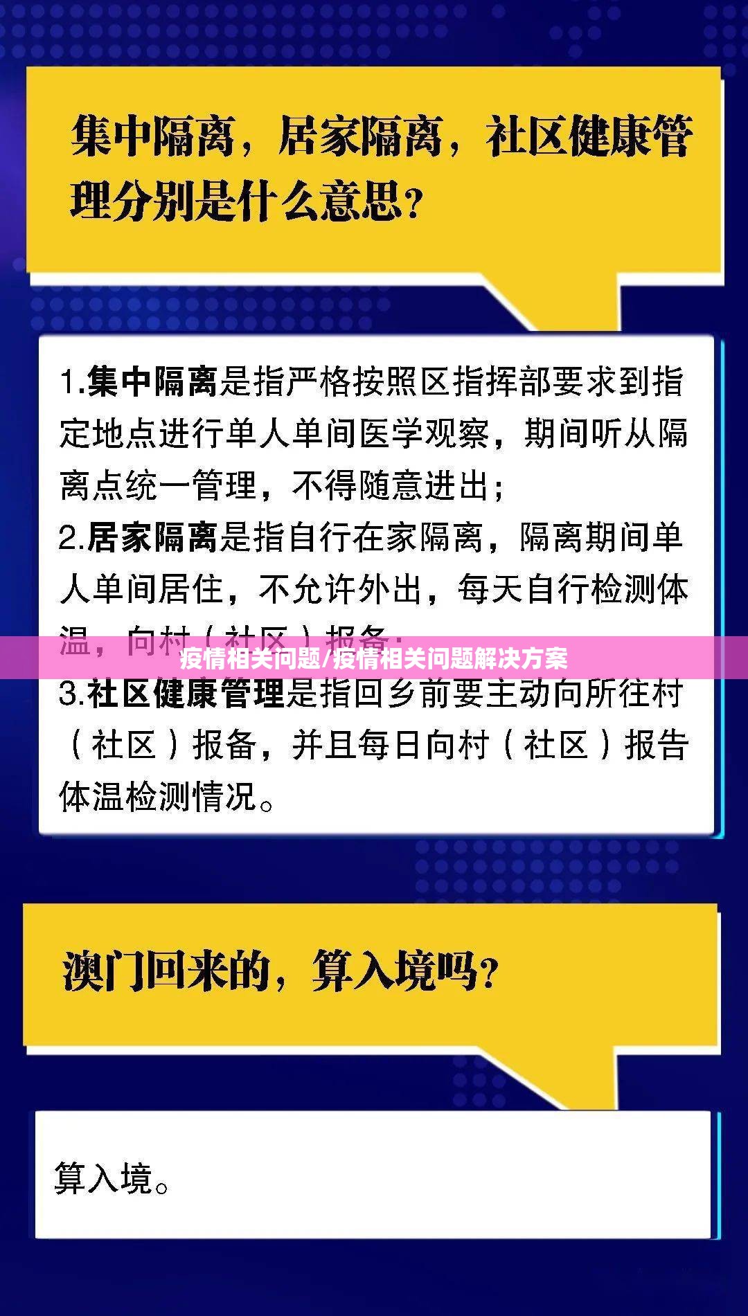 疫情相关问题/疫情相关问题解决方案