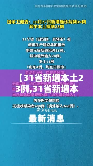 【31省新增本土23例,31省新增本土22例】 【31省新增本土23例,31省新增本土22例】