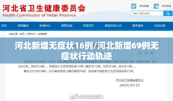 河北新增无症状16例/河北新增69例无症状行动轨迹