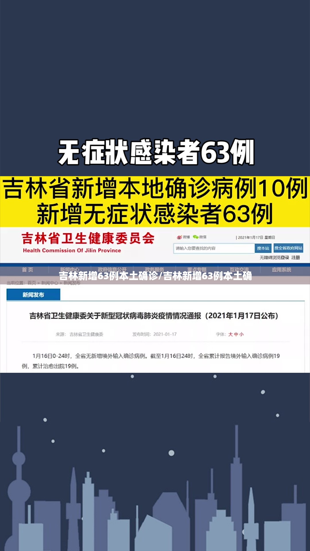 吉林新增63例本土确诊/吉林新增63例本土确 吉林新增63例本土确诊/吉林新增63例本土确