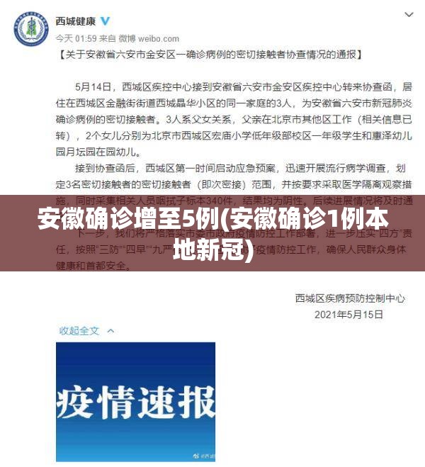 安徽确诊增至5例(安徽确诊1例本地新冠) 安徽确诊增至5例(安徽确诊1例本地新冠)