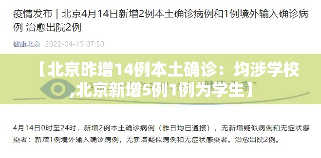 【北京昨增14例本土确诊:均涉学校,北京新增5例1例为学生】 【北京昨增14例本土确诊:均涉学校,北京新增5例1例为学生】