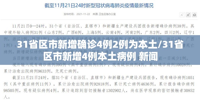 31省区市新增确诊4例2例为本土/31省区市新增4例本土病例 新闻 31省区市新增确诊4例2例为本土/31省区市新增4例本土病例 新闻