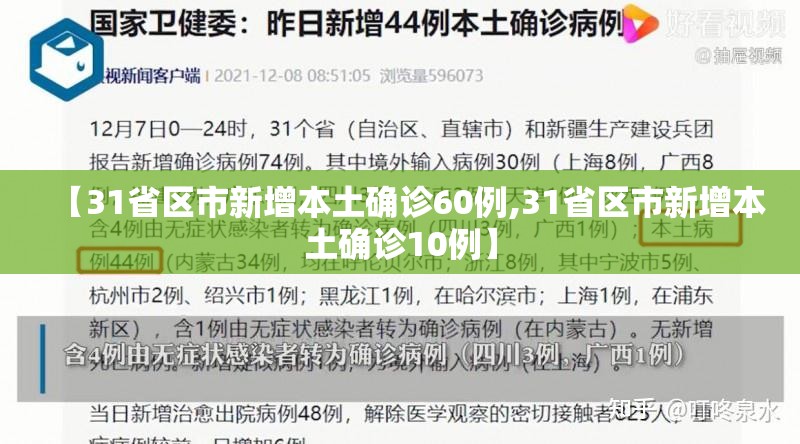 【31省区市新增本土确诊60例,31省区市新增本土确诊10例】 【31省区市新增本土确诊60例,31省区市新增本土确诊10例】