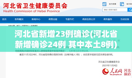 河北省新增23例确诊(河北省新增确诊24例 其中本土8例) 河北省新增23例确诊(河北省新增确诊24例 其中本土8例)