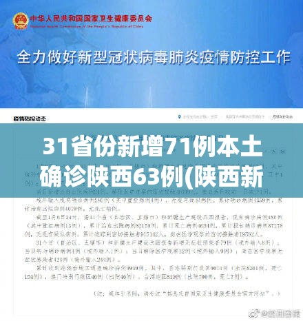31省份新增71例本土确诊陕西63例(陕西新增本土确珍) 31省份新增71例本土确诊陕西63例(陕西新增本土确珍)