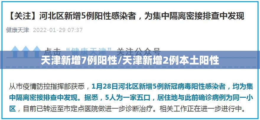天津新增7例阳性/天津新增2例本土阳性 天津新增7例阳性/天津新增2例本土阳性