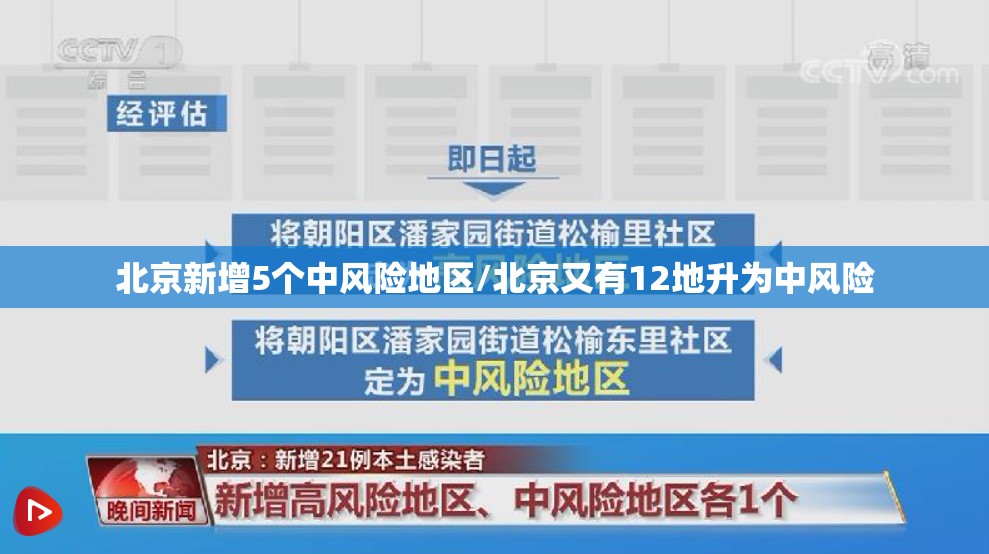 北京新增5个中风险地区/北京又有12地升为中风险