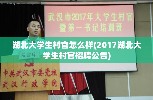 湖北大学生村官怎么样(2017湖北大学生村官招聘公告)