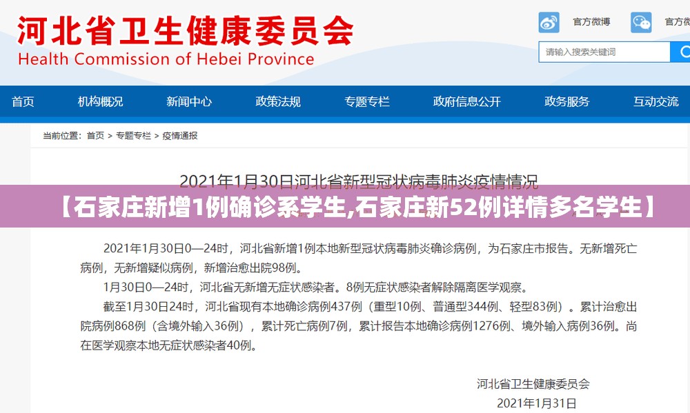 【石家庄新增1例确诊系学生,石家庄新52例详情多名学生】