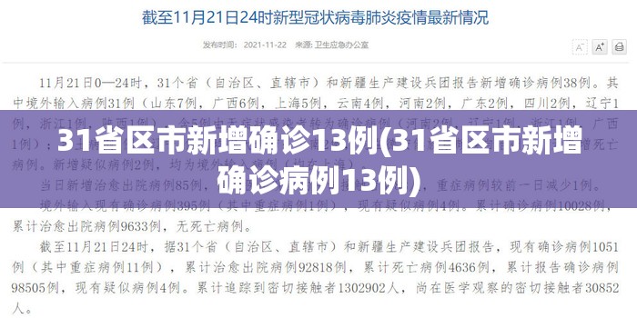 31省区市新增确诊13例(31省区市新增确诊病例13例) 31省区市新增确诊13例(31省区市新增确诊病例13例)