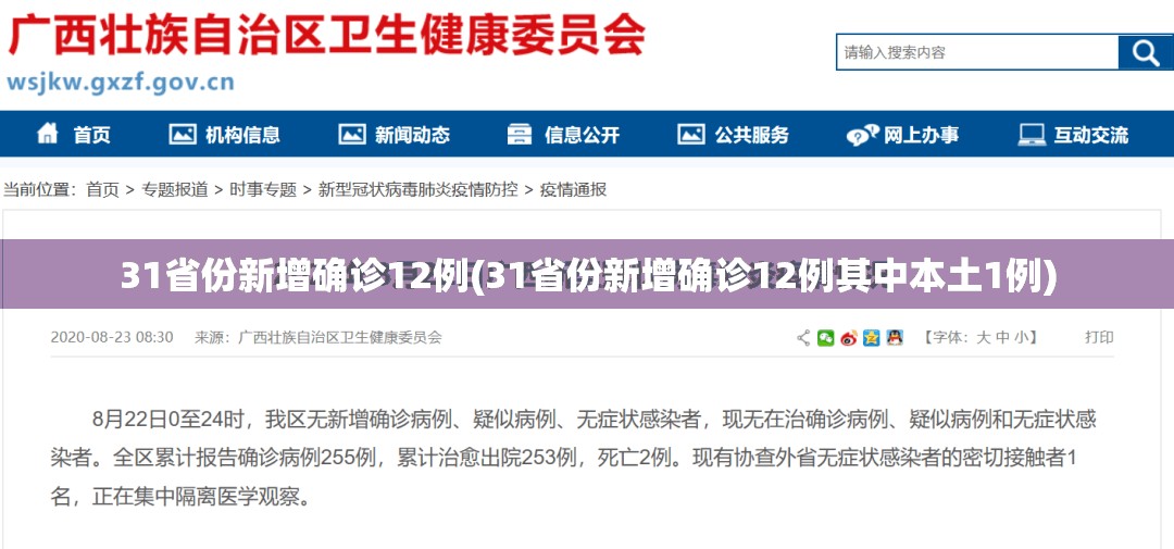 31省份新增确诊12例(31省份新增确诊12例其中本土1例) 31省份新增确诊12例(31省份新增确诊12例其中本土1例)