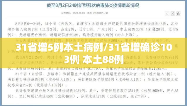 31省增5例本土病例/31省增确诊103例 本土88例