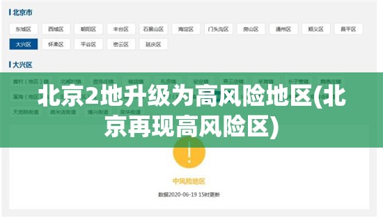 北京2地升级为高风险地区(北京再现高风险区) 北京2地升级为高风险地区(北京再现高风险区)