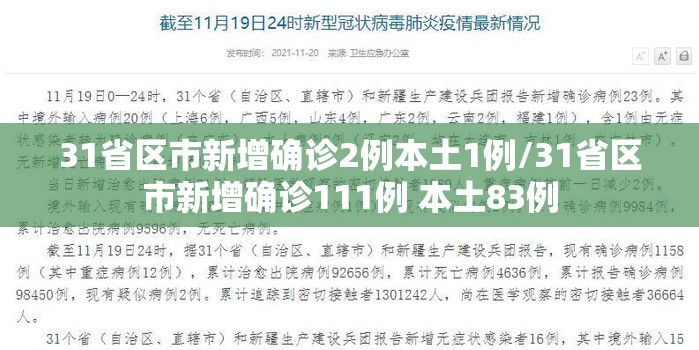 31省区市新增确诊2例本土1例/31省区市新增确诊111例 本土83例 31省区市新增确诊2例本土1例/31省区市新增确诊111例 本土83例