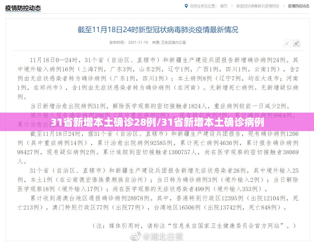 31省新增本土确诊28例/31省新增本土确诊病例