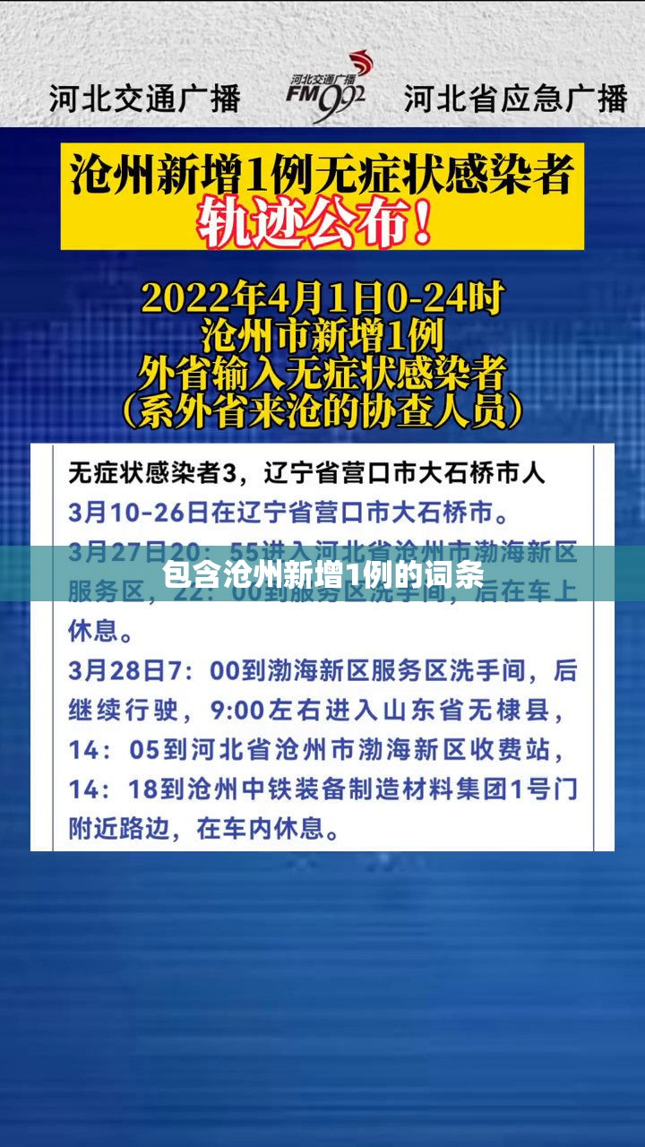 包含沧州新增1例的词条