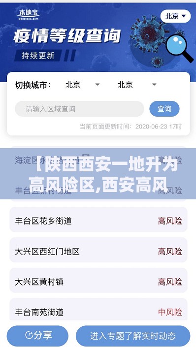 【陕西西安一地升为高风险区,西安高风险了吗】