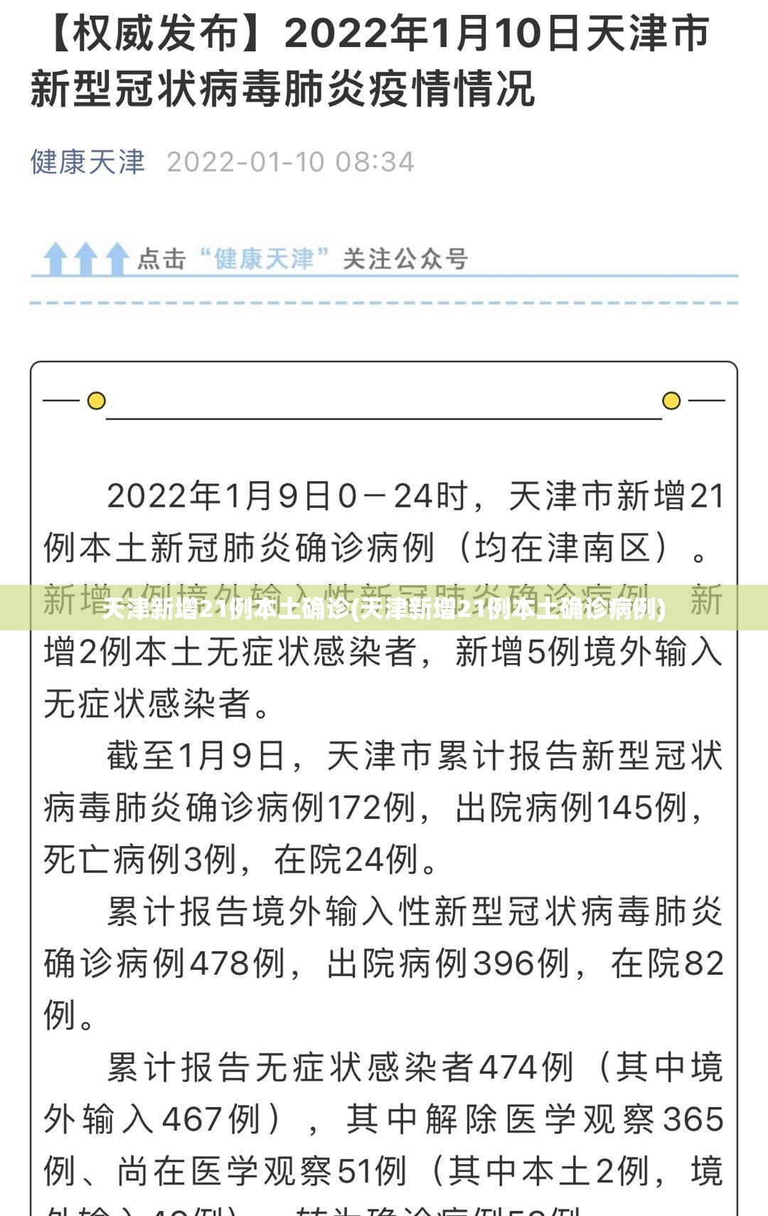 天津新增21例本土确诊(天津新增21例本土确诊病例) 天津新增21例本土确诊(天津新增21例本土确诊病例)