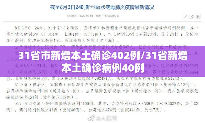 31省市新增本土确诊402例/31省新增本土确诊病例40例