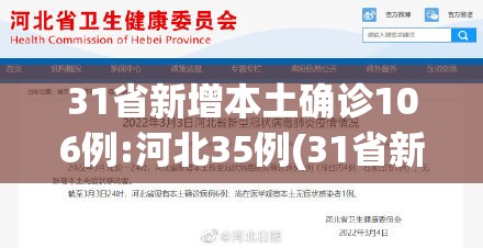 31省新增本土确诊106例:河北35例(31省新增本土52例 河北51例) 31省新增本土确诊106例:河北35例(31省新增本土52例 河北51例)