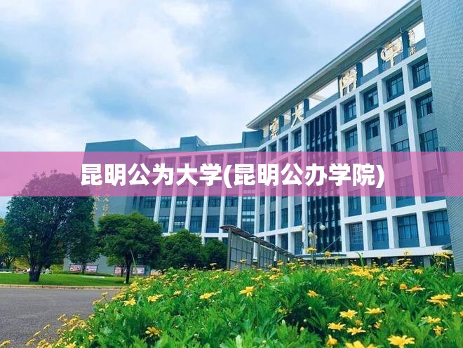 昆明公为大学(昆明公办学院)