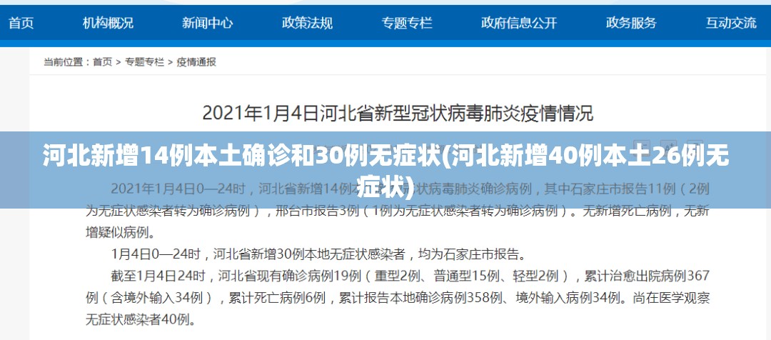 河北新增14例本土确诊和30例无症状(河北新增40例本土26例无症状) 河北新增14例本土确诊和30例无症状(河北新增40例本土26例无症状)