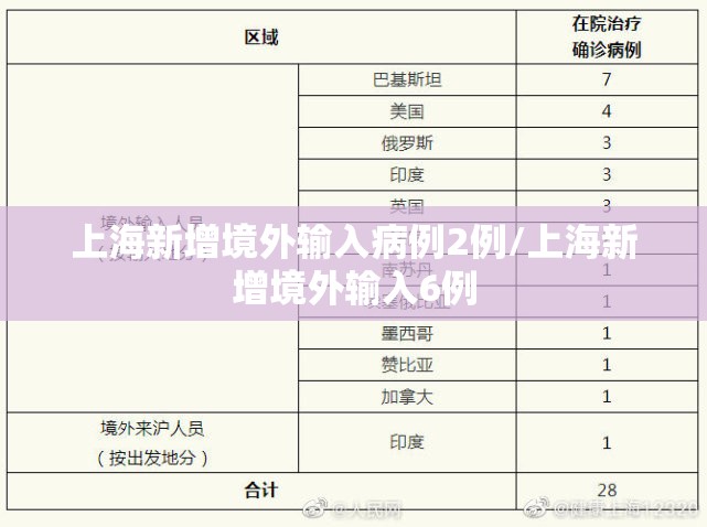 上海新增境外输入病例2例/上海新增境外输入6例 上海新增境外输入病例2例/上海新增境外输入6例