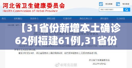 【31省份新增本土确诊62例福建61例,31省份新增本土确诊28例在福建】 【31省份新增本土确诊62例福建61例,31省份新增本土确诊28例在福建】