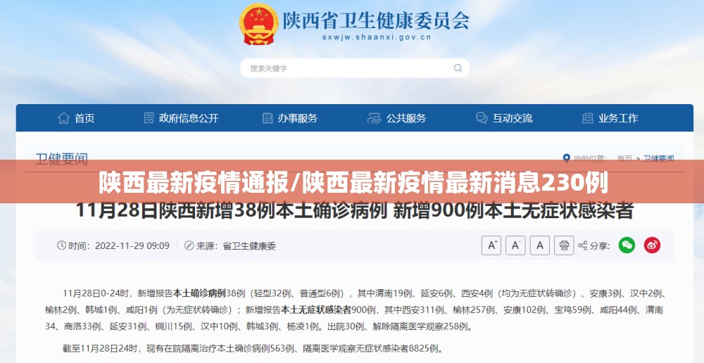 陕西最新疫情通报/陕西最新疫情最新消息230例