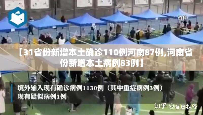 【31省份新增本土确诊110例河南87例,河南省份新增本土病例83例】 【31省份新增本土确诊110例河南87例,河南省份新增本土病例83例】