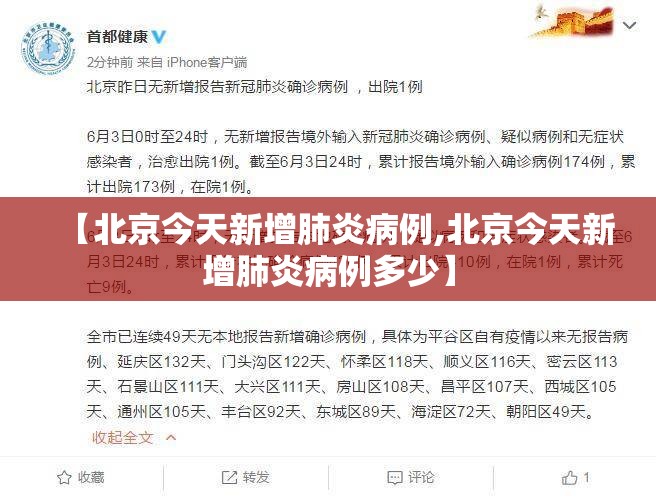 【北京今天新增肺炎病例,北京今天新增肺炎病例多少】 【北京今天新增肺炎病例,北京今天新增肺炎病例多少】