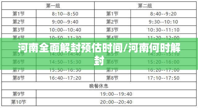 河南全面解封预估时间/河南何时解封