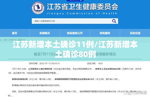江苏新增本土确诊11例/江苏新增本土确诊80例 江苏新增本土确诊11例/江苏新增本土确诊80例