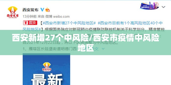 西安新增27个中风险/西安市疫情中风险地区