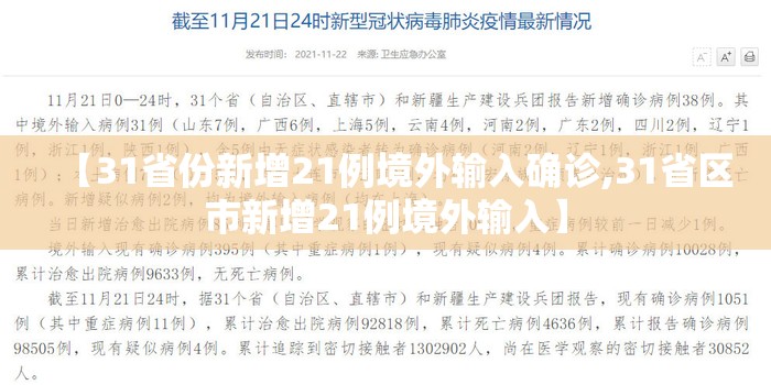 【31省份新增21例境外输入确诊,31省区市新增21例境外输入】 【31省份新增21例境外输入确诊,31省区市新增21例境外输入】