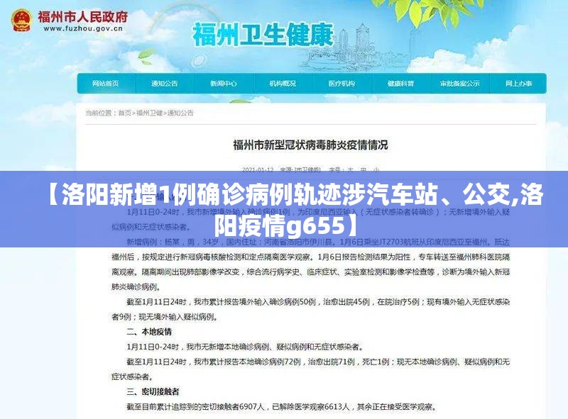 【洛阳新增1例确诊病例轨迹涉汽车站、公交,洛阳疫情g655】
