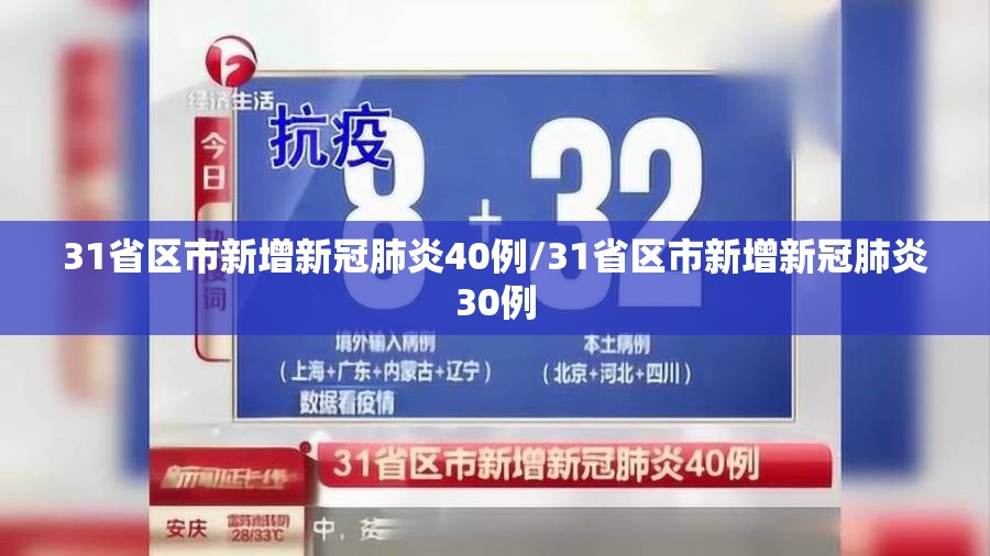 31省区市新增新冠肺炎40例/31省区市新增新冠肺炎30例 31省区市新增新冠肺炎40例/31省区市新增新冠肺炎30例