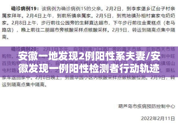 安徽一地发现2例阳性系夫妻/安徽发现一例阳性检测者行动轨迹