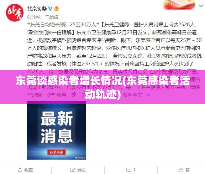 东莞谈感染者增长情况(东莞感染者活动轨迹) 东莞谈感染者增长情况(东莞感染者活动轨迹)