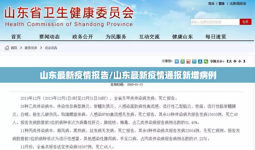 山东最新疫情报告/山东最新疫情通报新增病例