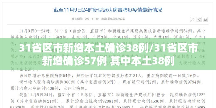 31省区市新增本土确诊38例/31省区市新增确诊57例 其中本土38例 31省区市新增本土确诊38例/31省区市新增确诊57例 其中本土38例