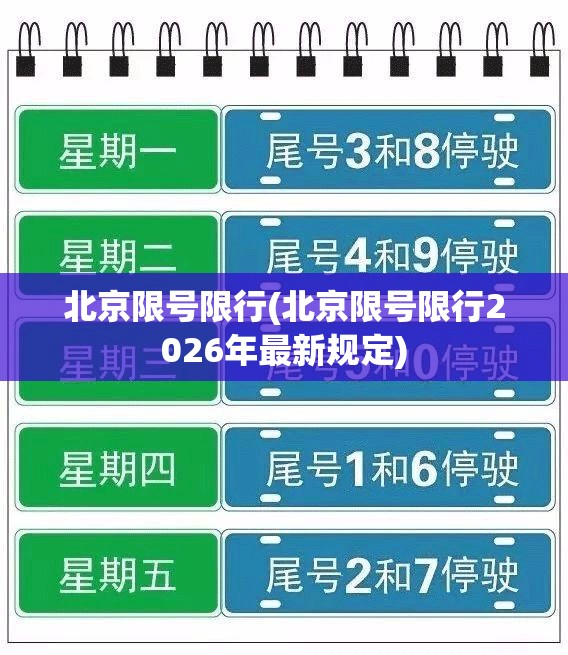 北京限号限行(北京限号限行2026年最新规定)