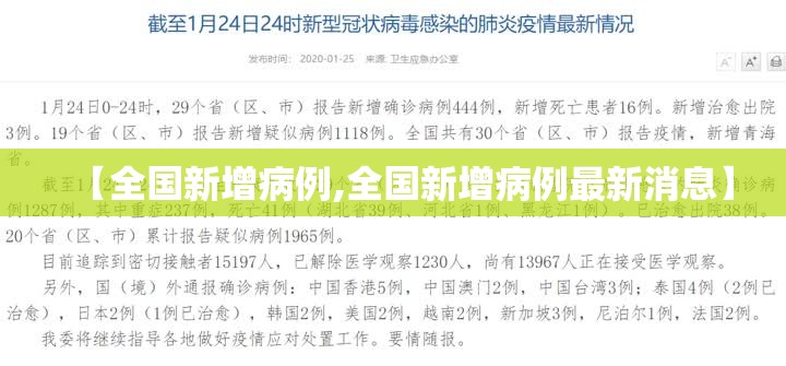 【全国新增病例,全国新增病例最新消息】 【全国新增病例,全国新增病例最新消息】