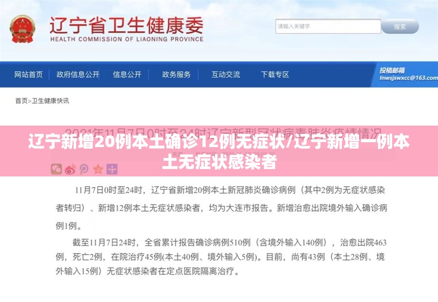 辽宁新增20例本土确诊12例无症状/辽宁新增一例本土无症状感染者 辽宁新增20例本土确诊12例无症状/辽宁新增一例本土无症状感染者
