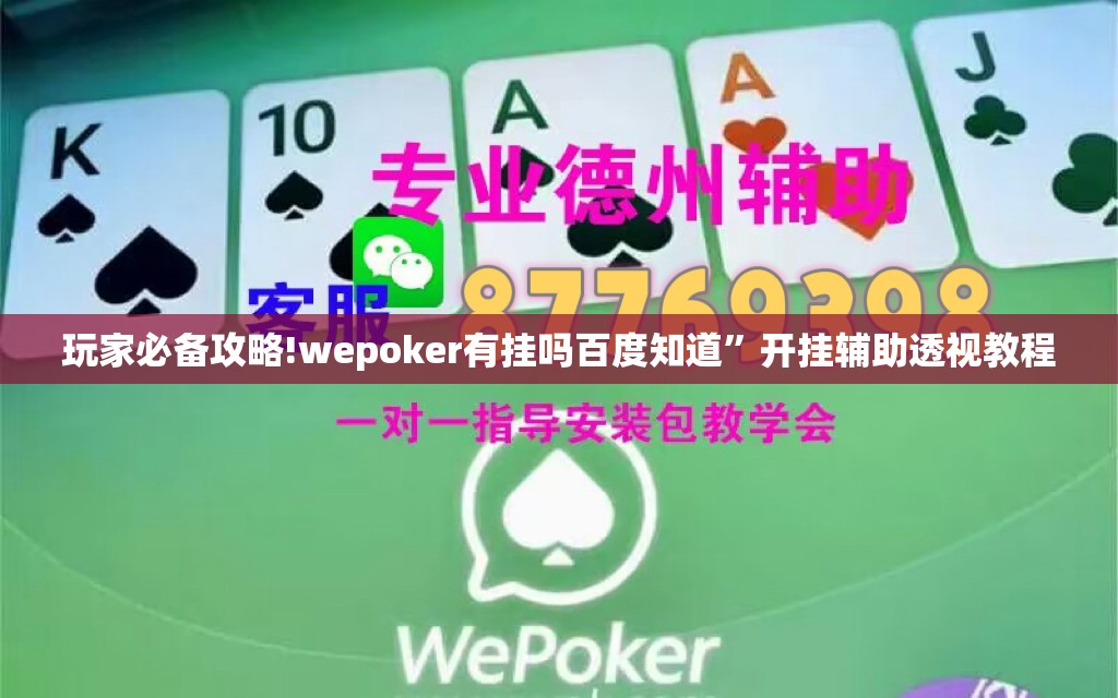 玩家必备攻略!wepoker有挂吗百度知道”开挂辅助透视教程