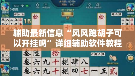 辅助最新信息“风风跑胡子可以开挂吗”详细辅助软件教程