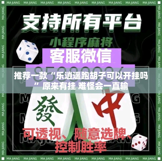 推荐一款“乐逍遥跑胡子可以开挂吗”原来有挂 难怪会一直输