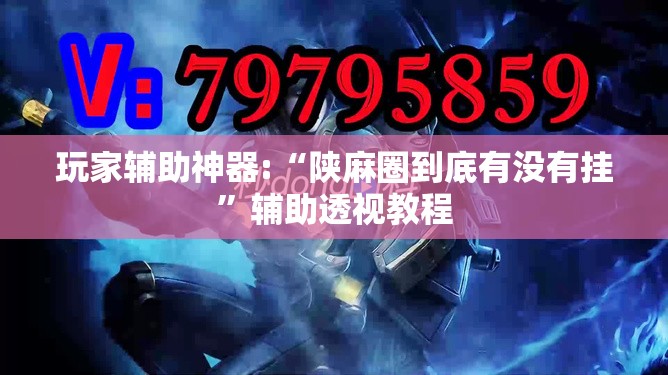 玩家辅助神器:“陕麻圈到底有没有挂”辅助透视教程